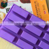 CTBED044 12 Even Rectangle Bulk Soap Making Supplies Decorative Pattern Decoration Heart Craft Art Silicone Soap Craft Molds thumbnail-2