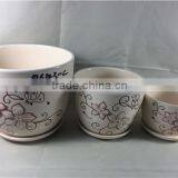 Ceramic Flower Pot Different Size With Same Pattern thumbnail-3
