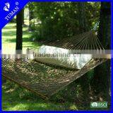 Garden Portable Two Person Cotton Mesh Hammock With Bar
