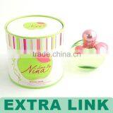 Customized Logo Round Tube C2s Art Paper Personal Care Perfume Packing Box