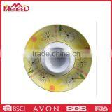 Environment Family Use Chip and Dip, Full Flower Printed Round Melamine Food Serving Plate thumbnail-1