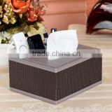 Alibaba wholesale multi-functional storage boxes, tissue boxes, luxury leather business office pencil case