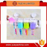 Promotional ABS PS Wall-Suction Creative 8 Toothbrush Holder 4 Cups Hanger Toothpaste Dispenser thumbnail-1