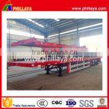 Phillaya 2 or 3 Axle Shipping Container Trailers 20ft 53feet Skeleton 40 ft Flatbed Container Semi Trailer for Sale thumbnail-1