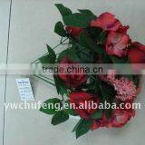 10 Centre Bundle Artificial Rose With Foam Flowers
