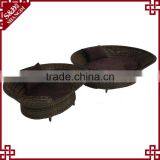 China New Dog Pet Products Wicker Woven Comfortable Dog Bed Luxury thumbnail-2