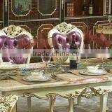 European Style Rectangle Dining Table and Chairs Set, Villa Fashionable Wooden Dining Room Furniture Set (BF01-ML023) thumbnail-5