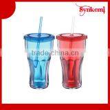 20oz Clear Plastic Double Wall Mug thumbnail-1