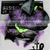 Halloween Sexy Girl Bat Headband and Mask With Feather thumbnail-2