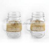 Fancy Mr and Mrs Decal Drinking Water Glass Mason Jar With Deco thumbnail-1