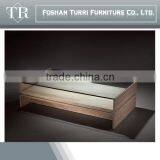 Low Travertine Stone Base Wit Glass Coffee Table thumbnail-3