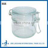 Air-tight Mini Cylinder Glass Storage Jar With Metal Clip Top thumbnail-1