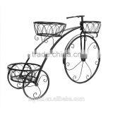 Garden Cart Vintage Parisian Style Tricycle 3 Tier Metal Planter Display Stand / Flower Pot Holder Iron Flower Pot Stand thumbnail-5