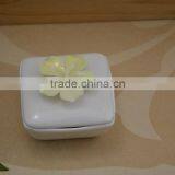 Wholesale Small Ceramic Jewel Box With Flower Shape Design thumbnail-4