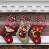2017 Amazon Hot Custom Felt Fabric Christmas Gift Hanger Santa Christmas Stocking in Stock thumbnail-4