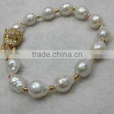 New Design 9-10mm Baroque Freshwater Pearl Bracelet thumbnail-1