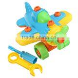 Kids Educational Toy Disassembling Small Plane Building Blocks With Screwdriver