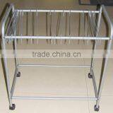 Rollin Pants Trolley/18 Pants Closet Rolling Trolley Hanger Slacks Organizer Rack With Hangers thumbnail-3