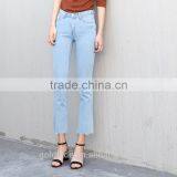 2017 New Fashion Flared Style Denim Jean Trousers For Girls thumbnail-1