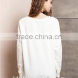 European Style Fashion Print Custom Letters Long Sleeve Fleece Joker Contracted Comfortable Hoodie Top for Women thumbnail-5