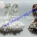 White Rose Pattern Lace Leg Warmer Girl's Fashion Baby Lace Ruffle Leg Warmers thumbnail-1