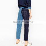 New Fashion Different Color Block Ladies Jeans Pants thumbnail-2