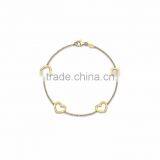 Gold Plated Designer Heart Bracelet thumbnail-1