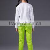 JannyBB Pattern Printed Pure Cotton White Long Sleeve Baby Girl Shirt Kids thumbnail-2