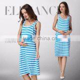 Maternity Dress Ladies Nursing Clothing Athleisure Hide Breastfeeding Opening Skirts thumbnail-2