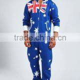 Australian flag adult fleece onesie pajama printed