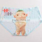 2017 Latest Personalized Your Own Brand Logo Design 95% Cotton 5% Spandex Private Label Band Cute Cartoon Lady Underwear Briefs thumbnail-5