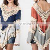 Walson Summer Women Bathing Suit Sexy Lace Crochet Bikini Swimwear Cover Up Beach Dress thumbnail-1