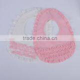 Wholesale Cute Waterproof 100% Cotton Soft Cute Baby Bib Lace Ruffle Bib thumbnail-1
