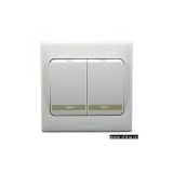 10A 250V Two Gang One Way Switch (Big Button) with Fluorescent Light