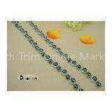 Black Sparkling Crystal Rhinestone Chain Trim , Decorative Beaded Trim