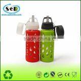 Protable Glass Water Bottle With Silicone Sleeve thumbnail-3