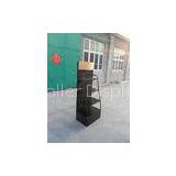 Free Standing Metal Retail Display Stands Black With Spray Painted
