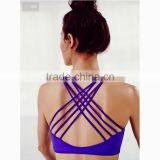Nylon Spandex Sport Tops Running Fitness Cross Back Sports Bra thumbnail-1