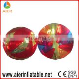Inflatable floating walking ball, transparent n color floating water ball, rainbow floating water ball