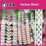 White Lace Milk Silk Material Trims Chemical Embroidery Border Lace thumbnail-6