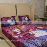 Doraemon Baby Themes Cotton Double Bedsheet with Pillow Cover