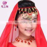 P-9054 Children and Adult Red Belly Dance Necklace Earring Set Jewelry thumbnail-4