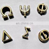 China Supplier Antique Gold 10mmx6mm Slide Greek Letter Beads