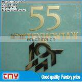 Adhesive Gold Metal Label Sticker Custom Metal Brand Logo Sticker Label thumbnail-2