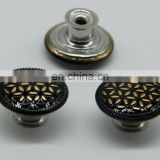 17mm Fashional Brass Button With Black Painted Color for Jeans