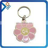 Fashion Custom Metal Zinc Alloy Flower Keychain