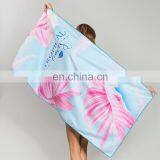 High Quality Sublimation Printing Hotel Shower Quick-Dry Microfiber Beach Towel With Logo thumbnail-5