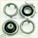 Antique Silver Ring Prong Snap Fasteners