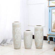 White Wave Pattern Customized Chinese Jingdezhen Ceramic Vase For Showroom Decor