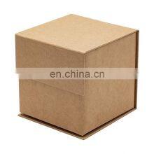 Luxury Kraft Color Small Cube Mug Retail Gift Packaging Magnetic Boxes With Ribbon thumbnail-2